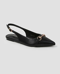 Berness Women's Rio02 Slingback Flats with Gold-Tone Bit