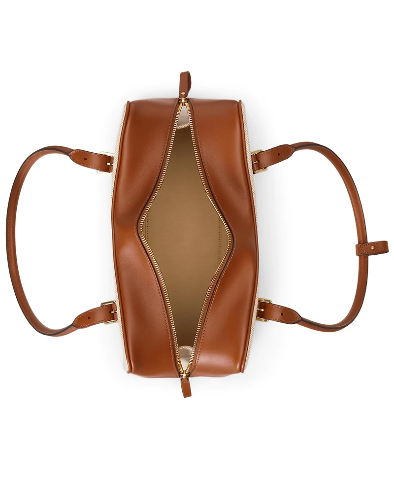 Lauren Ralph Lauren Marcy Large Zip Satchel Bag