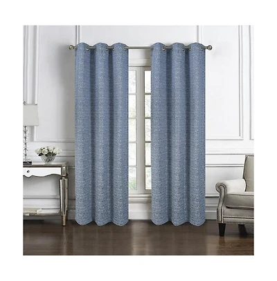 Rt Designers Collection 38" x 84" Polyester Roman Jacquard Premium Grommet Panel Pair