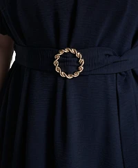 Jessica Howard Plus Single Tiered Shirt Dress