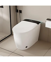 Lalahoo Electric Bidet Toilet Seat with Side Panel, Elongated Heated Toilet Seat