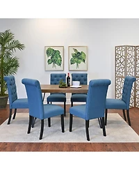 Streamdale Furniture Hairpin Dining Set Table + 6 Chairs (4 Colors