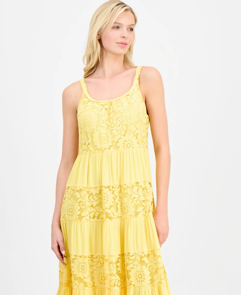 Robbie Bee Women's Sleeveless Tiered Midi Dress