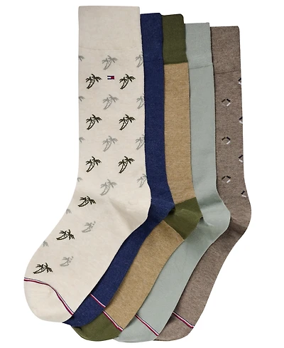 Tommy Hilfiger Men's Dress Soft Stretch Crew Socks, 5-Pack