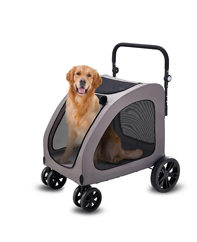 Aostirmotor Heavy-Duty Pet Stroller Holds 160lbs