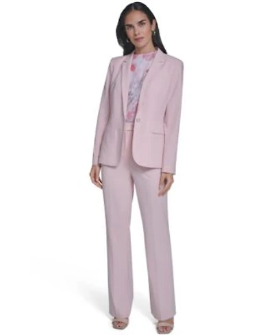 Calvin Klein Jeans Petite One Button Blazer Modern Straight Leg Pants