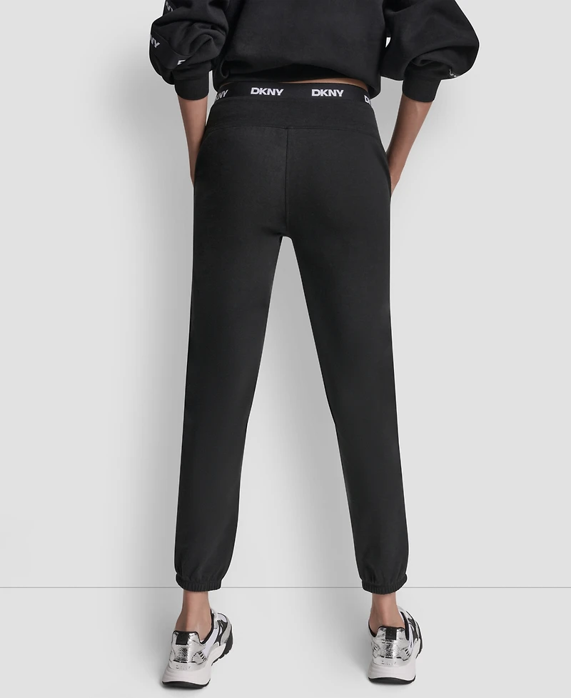 Dkny Sport Women's Classic Logo Elastic High-Rise Sweatpants