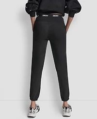 Dkny Sport Women's Classic Logo Elastic High-Rise Sweatpants