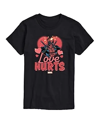 Airwaves Men's Deadpool Love Hurts Printed Short-Sleeve Graphic T-Shirt