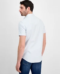 Michael Kors Men's Classic-Fit Dobby Square Short-Sleeve Shirt