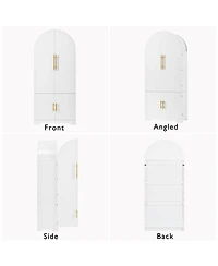 Streamdale Furniture 72" Arched Kitchen Pantry Cabinet with 8