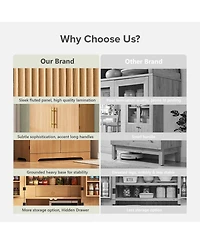 Streamdale Furniture 72" Arched Kitchen Pantry Cabinet with 8