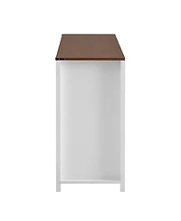 Streamdale Furniture 59.3" Farmhouse Barn Door Sideboard with Mesh Panels and Open Storage