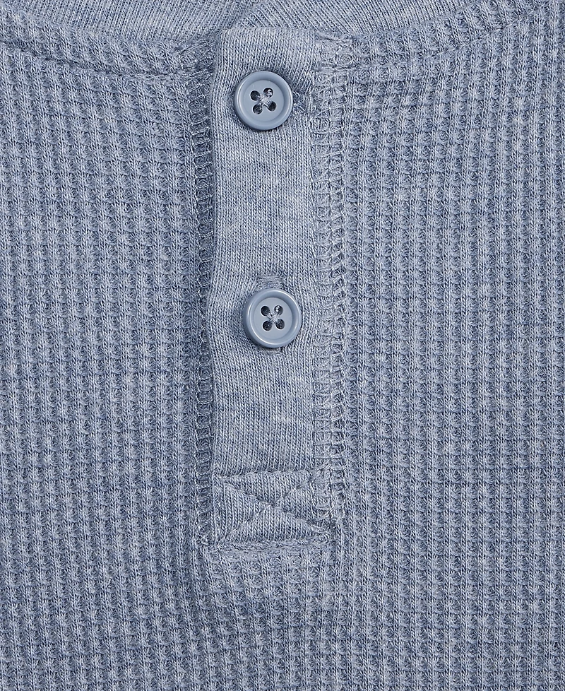 First Impressions Toddler Boys' 2T-4T Mix and Match Heathered Waffled Henley T-Shirt, Macy's Exclusive