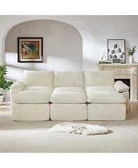 Streamdale Furniture Modern corduroy cloud sofa, freely combined, comfortable sitting experience