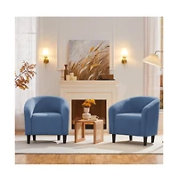 Yaheetech Boucle Club Chair Accent Barrel Arm