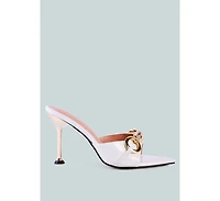 Womens Drippin Hot Croc Patent Faux Leather Sandals