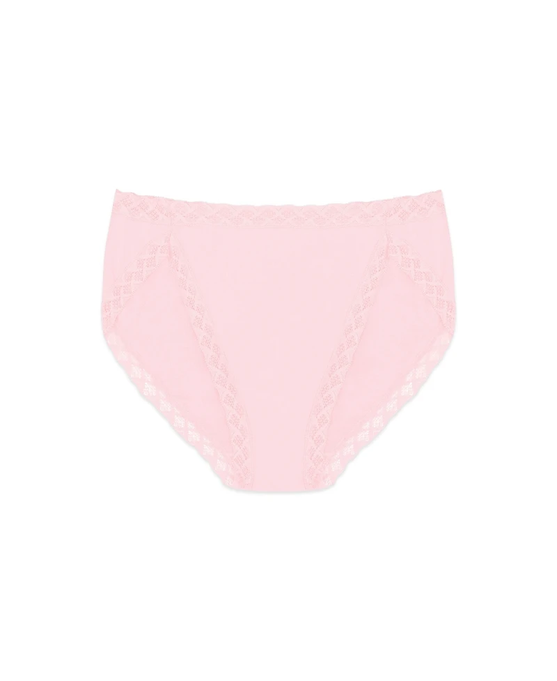 Natori Bliss Lace-Trim Cotton French-Cut Brief Underwear 152058