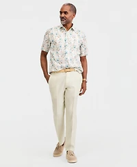 Club Room Men's Floral Linen Short-Sleeve Shirt, Macy's Exclusive - Oleo Print