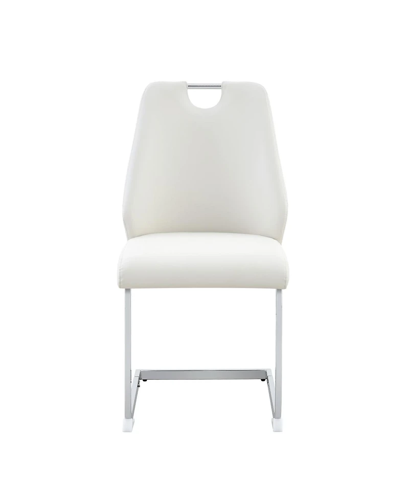 Streamdale Furniture Modern Pu Leather Dining Chair with Arched Back