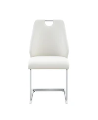 Streamdale Furniture Modern Pu Leather Dining Chair with Arched Back