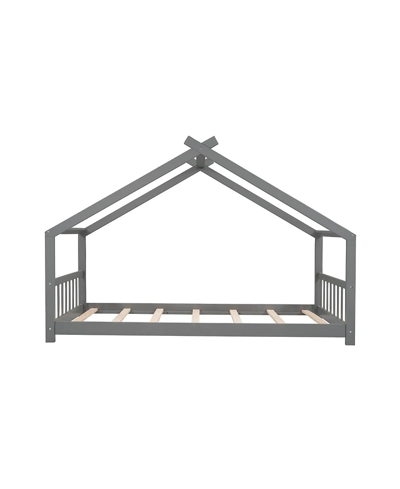 Streamdale Furniture Twin Size House Bed Wood Bed