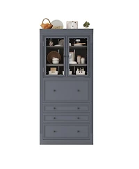 Streamdale Furniture Freestanding Kitchen Pantry Storage Cabinet with 3 Drawers