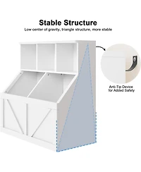 gaomon Toy Storage Organizer and Kids Bookshelf, Toddler Toy Storage Cabinet
