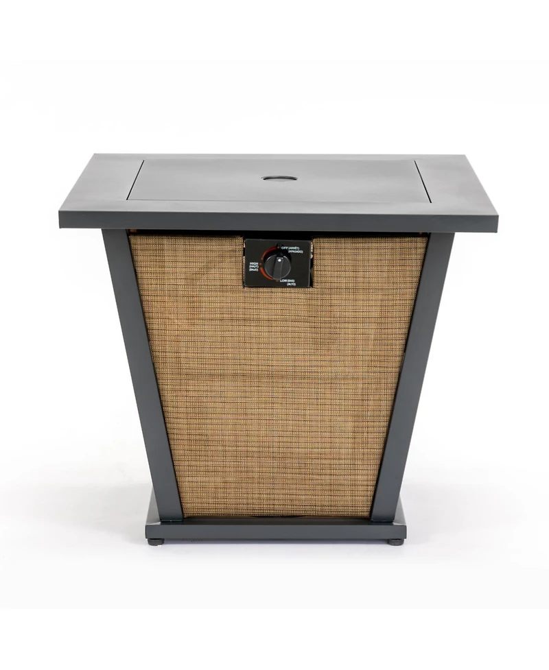 Streamdale Furniture 28" Propane Gas Fire Pit Table, 50000 Btu Square Steel Fire Pit