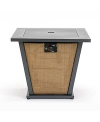 Streamdale Furniture 28" Propane Gas Fire Pit Table, 50000 Btu Square Steel Fire Pit