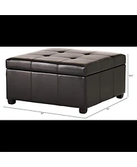 Streamdale Furniture 35inch Storage Ottoman Bench, Large Tufted Footstool for Living Room