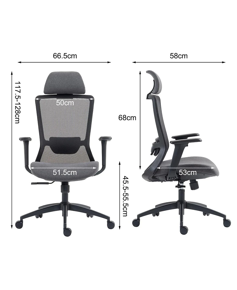 Streamdale Furniture High Back Mesh Office Chair:8322H-bk
