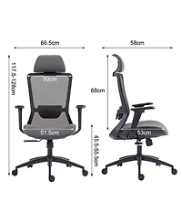 Streamdale Furniture High Back Mesh Office Chair:8322H-bk