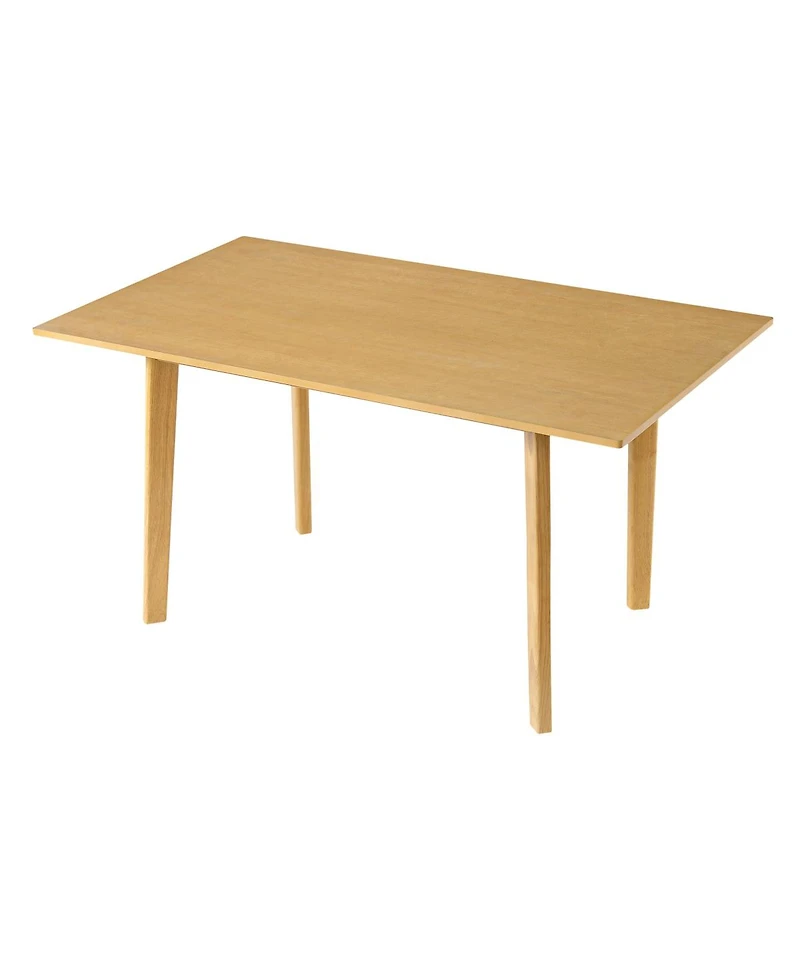 Streamdale 7-Piece Modern Dining Set - Solid Wood Table & Upholstered Chairs, Walnut Finish