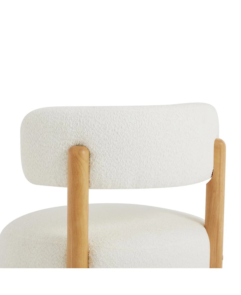 Streamdale Furniture Modern Farmhouse Armless Chair with Wooden Base and Cozy Upholstery