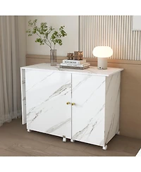 Streamdale Furniture Streamdale Foldable Sewing Machine Table with Storage