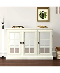 Streamdale Furniture Storage Cabinet with 3 Mirrored Doors & Adjustable Shelves