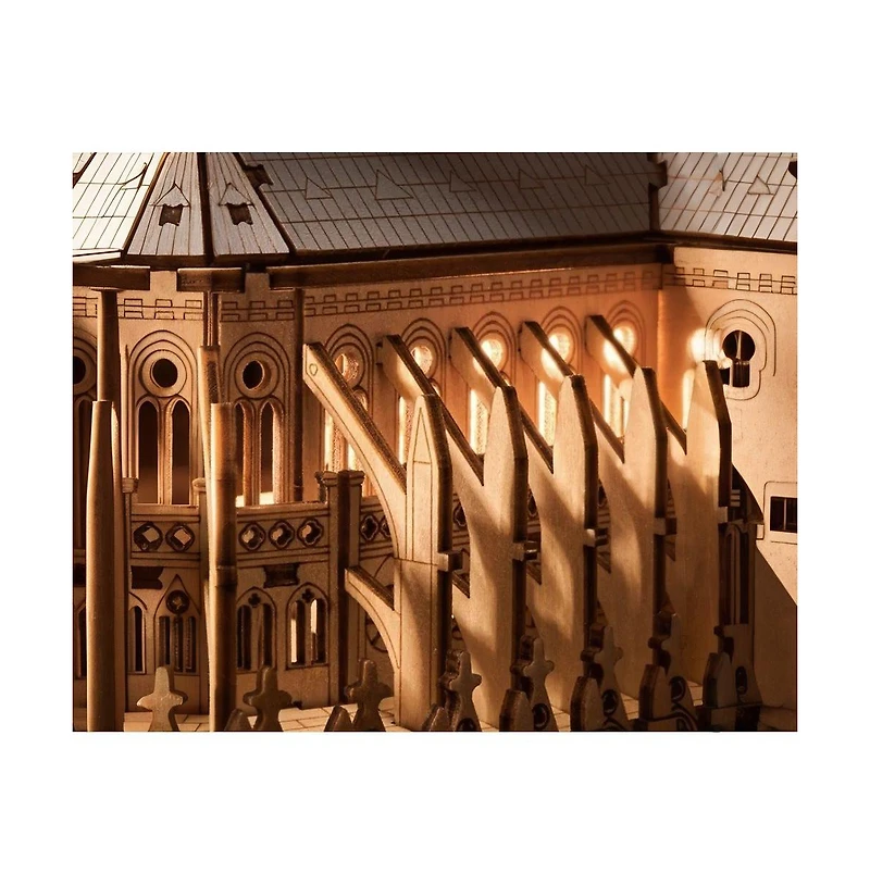 Flash Popup Diy 3D Wood Puzzle: Paris Cathedral 330 pieces