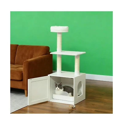 Zeus & Ruta Cat Tree with Litter Box Enclosure