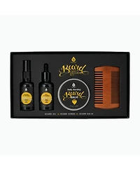 Pursonic Full-Range Men's Grooming: 4-Piece Beard Care Set, Beard and Body Trimmer, Nose Trimmer, & Assorted Face and Body Wipes