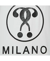 Pre-Owned Moschino Women's Couture White Logo Print Cotton Crew Neck T-Shirt