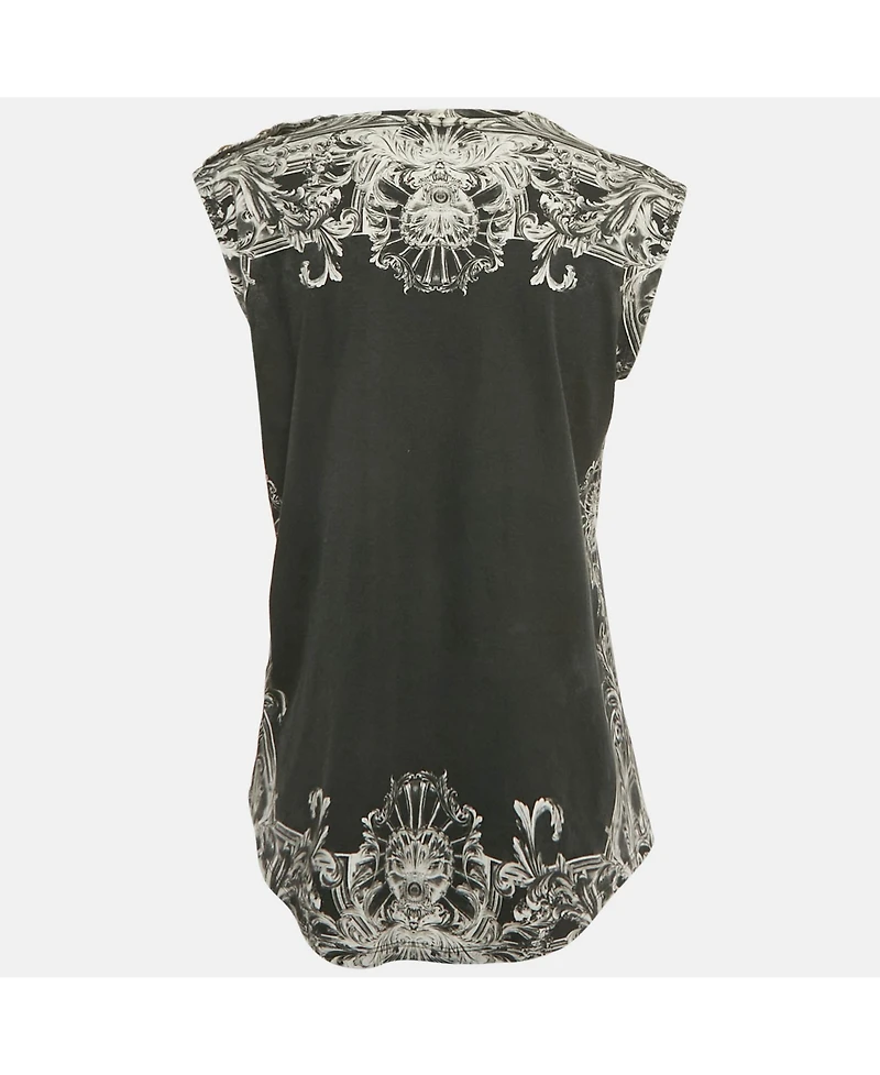 Pre-Owned Balmain Women's Black Print Cotton Sleeveless Top
