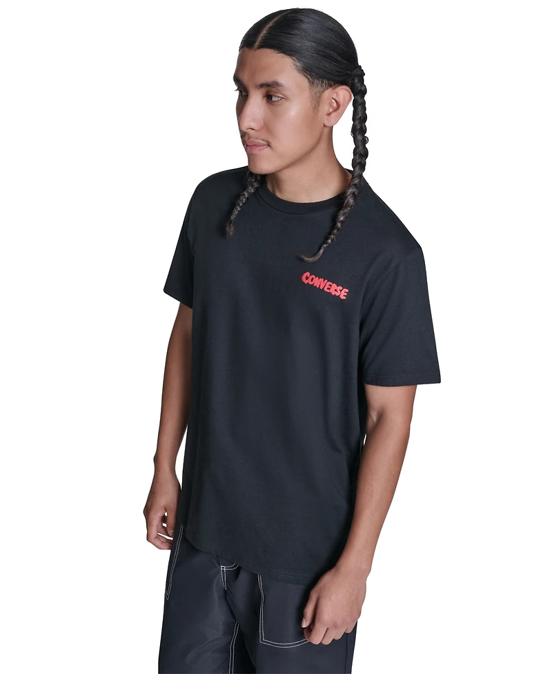 Converse Men's Cheeseburger Graphic Short-Sleeve T-Shirt