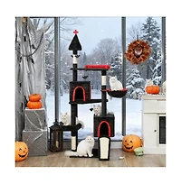 Zeus & Ruta 78" Cat Tree Cat Tower with Coffin Bed