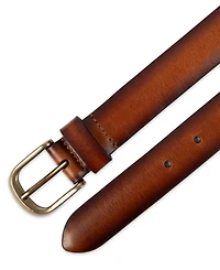 Club Room Luxury Classic Feathered Edge Leather Dress Belt, Macy's Exclusive