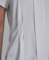 Karl Lagerfeld Paris Women's Cut and Sew Crew Neck Top