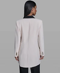 Karl Lagerfeld Paris Women's Notch Lapel Collar Jacket