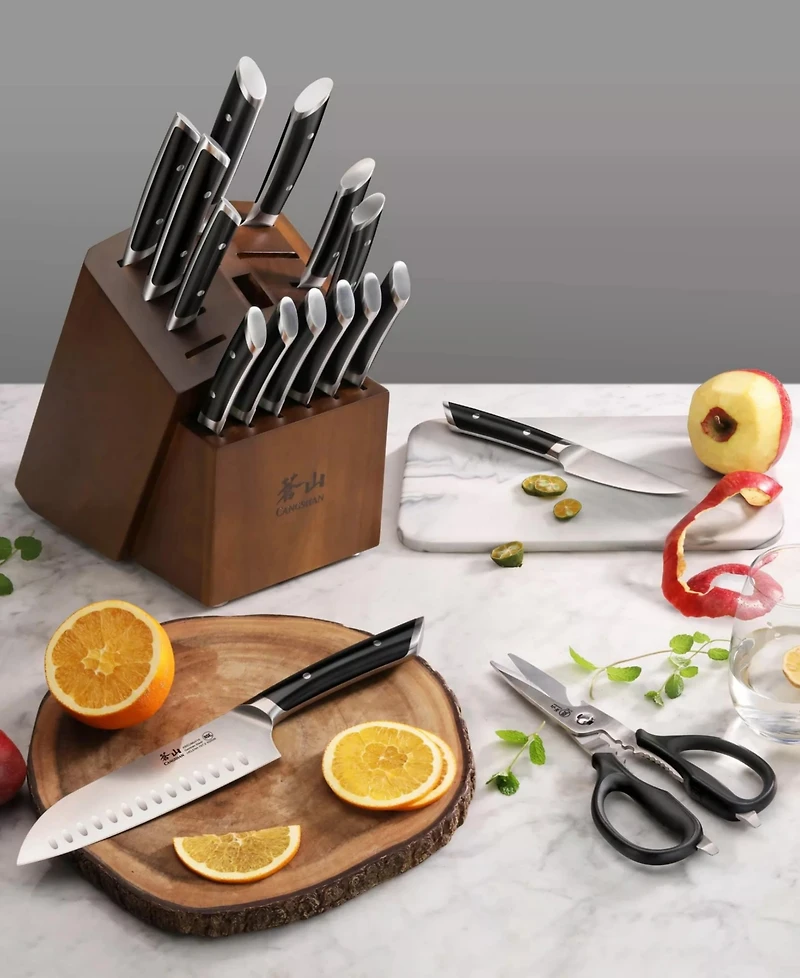 Cangshan Helena Series Steel 17-Pc. Knife Block Set