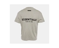 Pre-Owned Fear Of God Men's Essentials Dark Grey Cotton Knit Crewneck T-Shirt