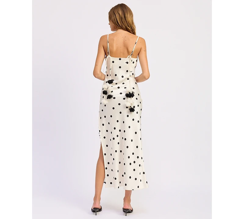 En Saison Women's Abigail Cowl Neck Maxi Slip Dress